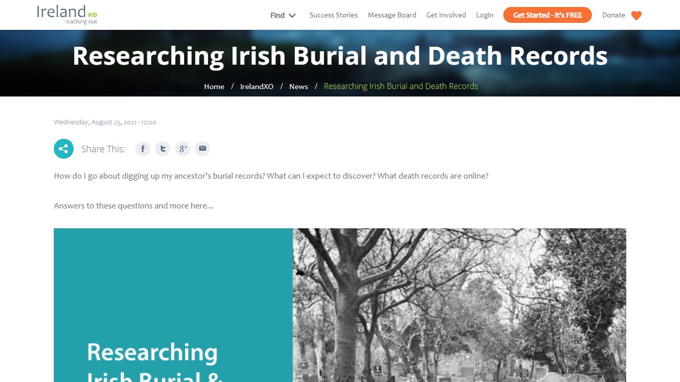 Researching Irish Burial and Death Records - Ireland Reaching Out